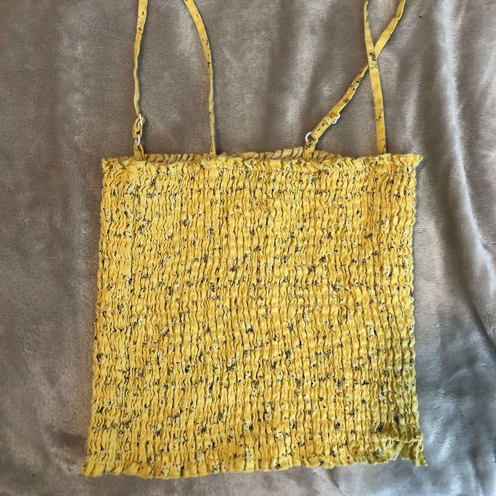 Yellow John galt cropped tank top